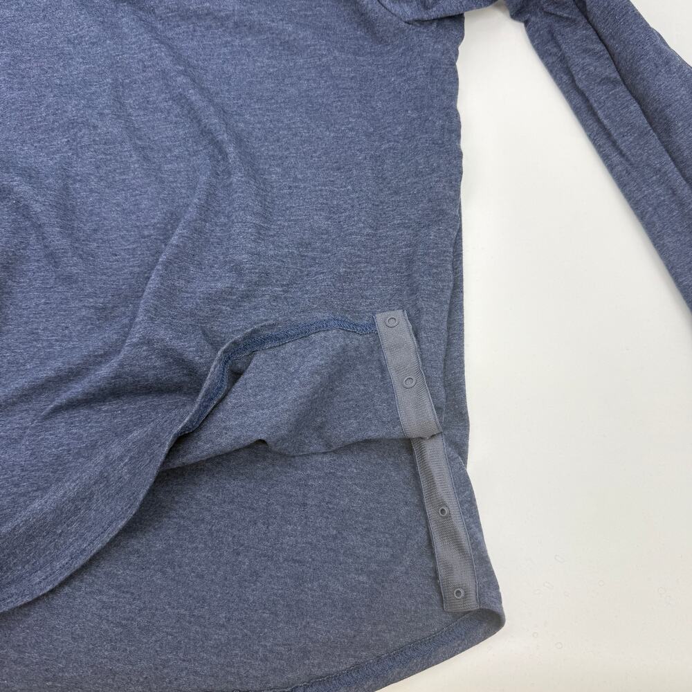 New MAI Surgery Recovery Chemo Port Access Shirt L Snap Closure Long Sleeve - Picture 7 of 10